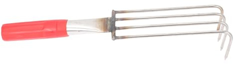 TOYANDONA Râteau à Griffes INOX 4 Dents pour Plage Outil Manuel Léger 32 Cm pour Ramassage Palourdes Fruits de Mer Cultivateur Main Pratique et Résistant