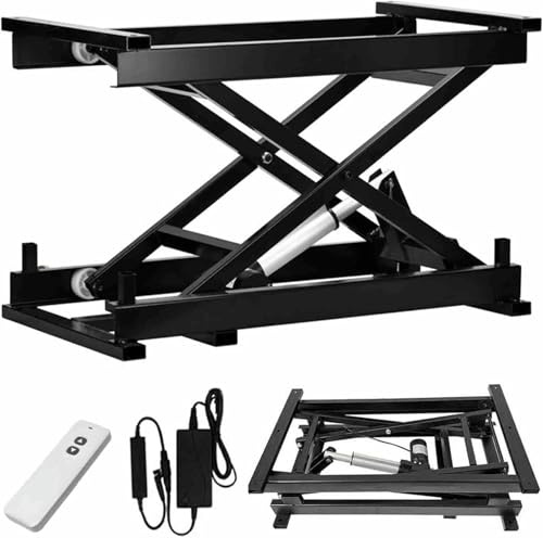 XDRGOOIUY Tavolo elevatore Elettrico a Forbice, Tavolo da Pranzo, Tavolo da caffè, scrivania per Computer, Sollevatore elettronico a Forbice con Telecomando, capacità di carico di 50 kg