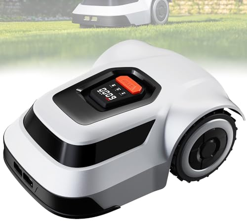 Mähroboter bis zu 1000m², Mähroboter mit Regensensor und automatisch rücklaufender Ladestation, 45% Steigung, 20-55mm Schnitthöhenbereich, Smart Mähroboter für große Rasenflächen