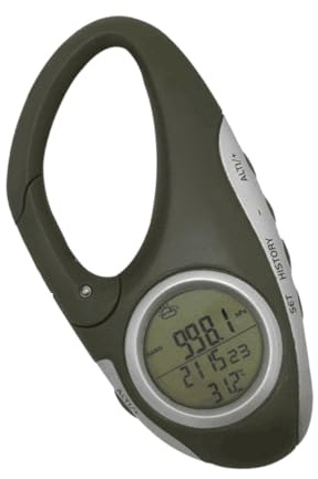 SUPVOX Handheld Carabiner Altimeter Barometer Mountain Climbing Thermometer Digital Mountaineering Weather Instrument for Outdoor Hiking