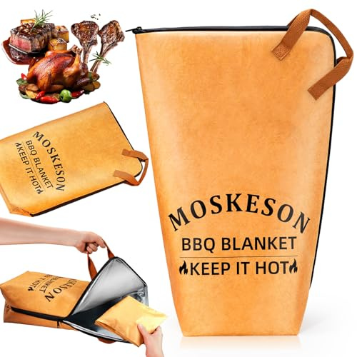 BBQ Blanket for Resting Meat: Smoker Insulated Meat Bag for Moisture Retention & Tender BBQ - Reusable Grilling Meat with Wide Mouth Design for Turkeys, Pork Shoulders, Briskets & Steaks