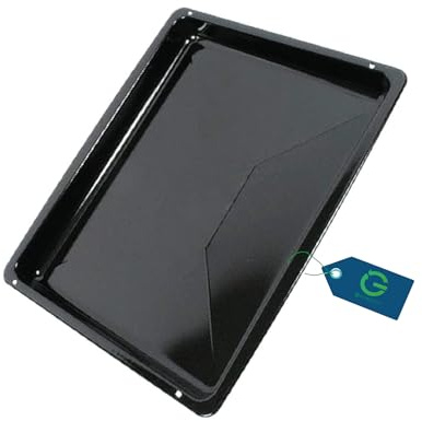 G GRIMALDI Teglia Leccarda per Forno compatibile Beko C00912532 462×373×40 mm – Vassoio Nero Bordo Alto, Scorrimento su Guide