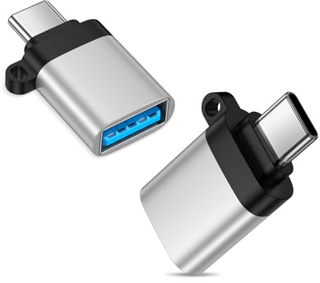USB C to USB Adapter for iPhone 17e 16 15,2 Pack USB A to USB C OTG Adapter | USB Type C Male to USB 3.0 Female Adapter for Samsung Galaxy S26 S25 S24,LG,MacBook,Tablet,Laptop,Thunderbolt 4 OTG Converter