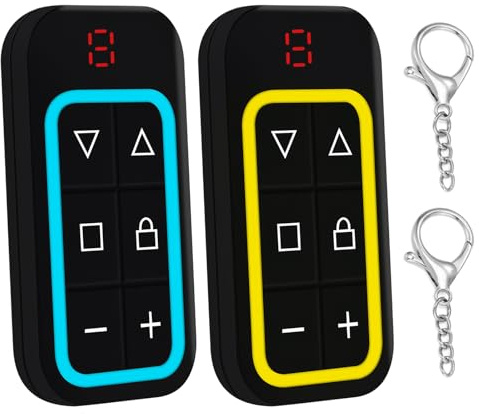 2Pcs Mando Garaje Universal 433 Mhz/868 MHz Mando Puerta Garaje Universal Comando Garagem Mand-o Garaj-e Clonador 8 Canales,Carga UCB-C,Adecuado Para Control Puertas Enrollables Puertas De Garaje