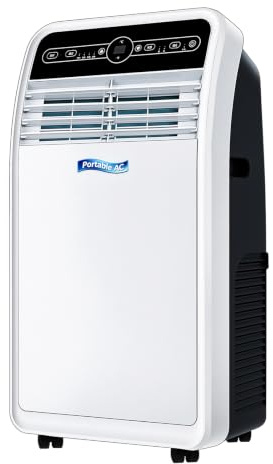 18000 BTU Portable Air Conditioner with Wheels & Remote Control, 3-in-1 Mobile AC Unit for Living Room, Home Office, Gym, Garage, Fast Cooling for Large Spaces up to 350 sq.ft, UK Plug（Cool Only）