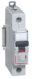 407647 Disjoncteur Unipolaire 2a - 1p Courbe C - 6/10ka - à Vis - Legrand Dx3