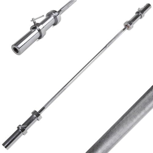 Sport-Thieme Langhantelstange, ø 50 mm | 160-220 cm, Stahl | 11-20kg Stange für Freihanteltraining, Kniebeuge, Kreuzheben | Studioqualität mit Drehbuchse und Stellring