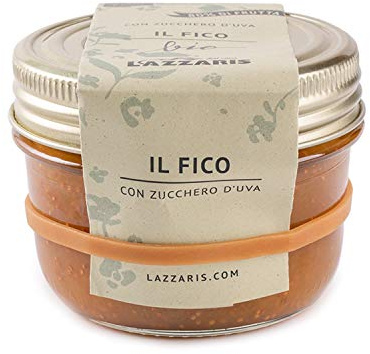 Lazzaris 1901 - Confettura di fichi e zucchero d'uva BIO 250 g Gourmet - 4 vasi per cartone
