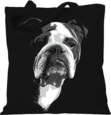 Stoffbeutel Jutebeutel Lange Henkel mit Spruch Englische Bulldogge