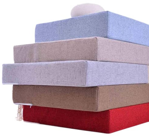 Sesselkissen, dick, 10 cm, quadratisch, bequem, 50 x 50 x 10 cm, elastischer Schaumstoff, extra dick, für drinnen und draußen, Auto, Büro