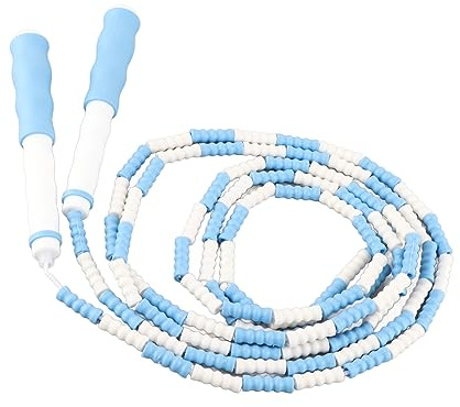 Segmenterat Hopprep Justerbart, Otrasslade Pärlor Flexibelt Hopprep Av Plast i PP för Barn (Blå)