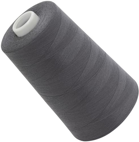 Aerzetix – C72908 – sytrådkon 120 (40/2) 4 000 m – tillverkad av polyester – konfektion, kortvarig, garn, snöre, sömnad, kläder, tråd – färg grå – mörk – lila