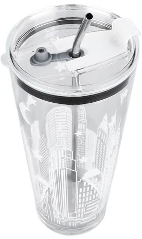YLSZHYR Vasos de 1 Litro Tazas de Agua Multiusos Gran Capacidad Resistencia Al Calor Tazas de Vidrio de Alto Borosilicato con Tapa para el Hogar Oficina Taza de Café Helado Taza de Vidrio para Agua