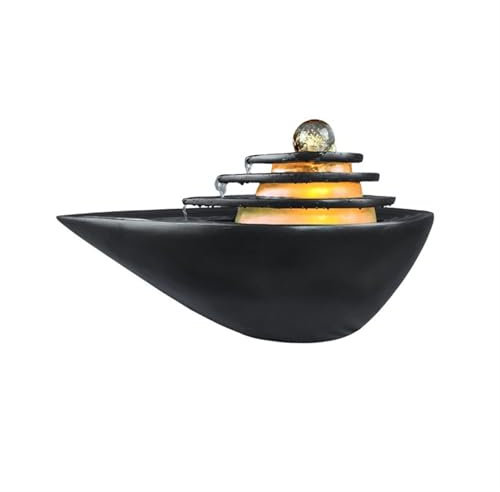 Fontana da interni Feng Shui Semplicità creativa Caratteristiche dell'acqua Ornamenti d'acqua che scorre Acqua circolante Fontana da ufficio Fortuna Decorazione da tavolo for la casa Home Fontana