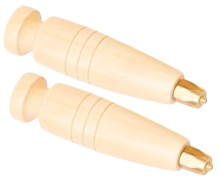 CIMAXIC 2pcs Leatherworking Awl Tool Wooden Handle for DIY Sailmakers Needles Sewing and Leather Repair