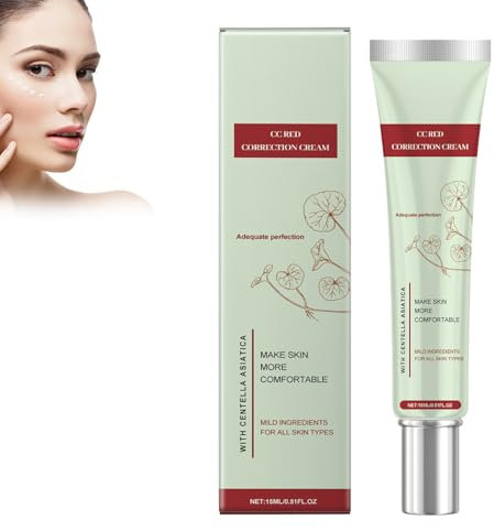 CC Cream Red Correct CC Cream, Crema Viso Colorata con Centella Asiatica, Crema Corretta Color Make Up Fondation Idratante, Migliora La Carnagione e Idrata