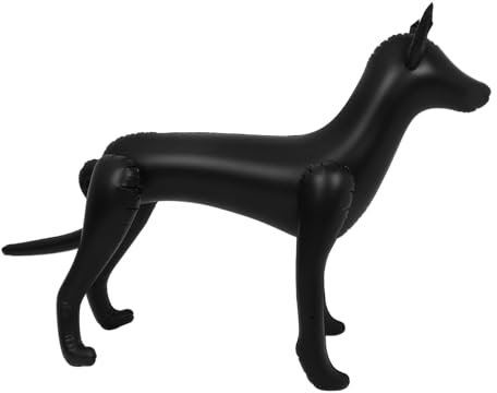 VANZACK Aufblasbare Hundeschaufensterpuppe Für Haustierkleidung PVC Hundemodell Für Dekoration Fotografie Und Spielzeug Naturgetreues Schwarzes Design