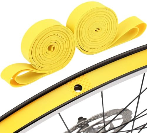 Takingup Bike Rim Tape, 2Pcs 26 Inch PVC Bike Tire Liners and Rim Strips, Anti-Puncture Inner Tube Protection for Bicycle Wheels, Accessories