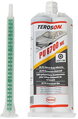 Teroson PU 6700 ME, 2 Part Metal Adhesive for Bonding of Stainless Steel, Aluminium and More, 2 Component Glue for Car Body Repair, 50ml