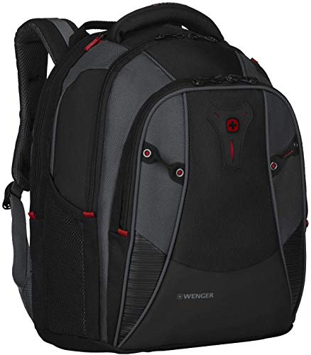 Wenger Mythos Mochila para portátil con organizador de artículos, portátil de hasta 16 pulgadas, 27 l, mujer hombre, negocios universidad escuela viajes, azul, 600632