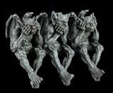 PTC 5 Inch Gargoyle See, Hear, Speak No Evil Shelf Sitters Statue Figurine