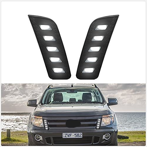 tunez® Grill Vorderseite LED Tagfahrlicht DRL Antriebsleuchten kompatibel mit Ranger T6 MK 1 2013 2014 2015