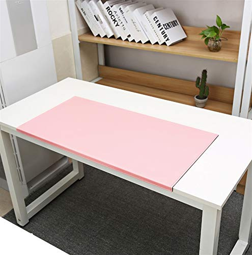 SK Studio Schreibtischunterlage mit Kantenschutz wasserdichte PU Leder, rutschfeste mit Kantenverriegelung Mausunterlage für Computertastatur, PC und Laptop Pink 70x48cm | rutschfeste mit Kantenverriegelung Mausunterlage für Computertastatur, PC und Laptop, Pink, 70x48cm