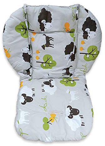 Hochstuhl Pad, Amcho Kinderwagen/Hochstuhl/Auto Sitzkissen Schutzfolie Atmungsaktiv Pad (grauer Hintergrund Schaf Muster)