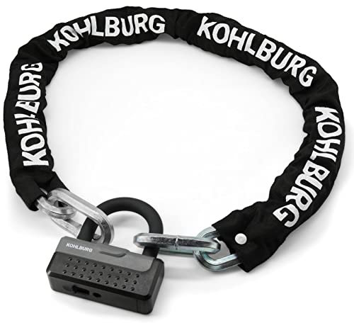KOHLBURG massives & 80cm kurzes Kettenschloss - 12mm stark mit höchster Sicherheitsklasse 10/10 - Schloss für Motorrad Moped E-Bike & hochwertiges Fahrrad - sicheres Motorradschloss