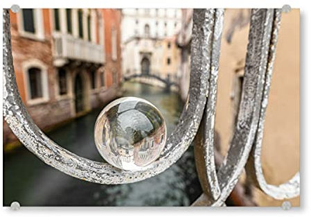 artboxONE Acrylglasbild 45x30 cm Reise Glaskugel Mitten in Venedig - Bild venedig brücke Buildings