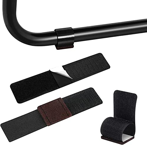 Ezprotekt 32 Stück Möbel-Filzgleiter mit Klettverschluss für Stuhlschienen, schützt Hartholzböden, verhindert Kratzer, reduziert Geräusche, Size L(W: 1,2 /30mm, H: 1,4/35mm)