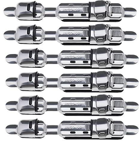 YINETTECH 6Pcs Angelrute Rollenhalter Angelrolle Sitz Stangenclip Langlebig Angelrollenhalter Deck Angelzubehör Edelstahl