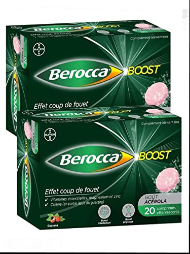 Berocca Boost Comprimés Effervescents - Lot de 2 Boites de 20 Comprimés