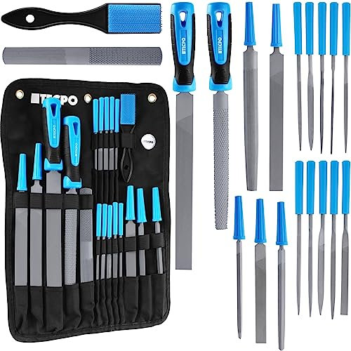 TECPO Feilen-Set 19-teilig Flachfeile Holzfeile Rundfeile Messerfeile Sortiment
