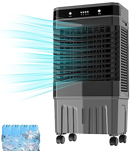 3 en 1 Climatizador Evaporativo, Enfriador de Aire Acondicionado Portatil sin Tubo Exterior, Oscilación Automática de 3 Velocidades, Sincronización de 12 H, 40 L Tanque de Agua (Size : Mechanical)