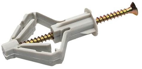 10mm x 50mm Plasterboard Wall Plug Plastic Cavity Anchor Wall Fixing Expansion Plugs (Pack of 10) N13C