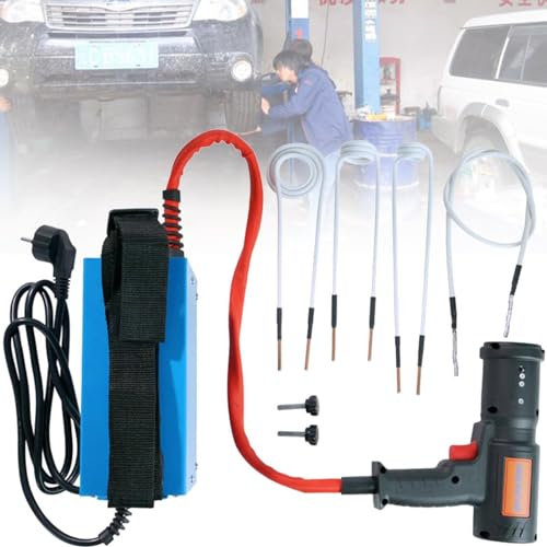 DPQYJPP 1500W Magnetic Induction Heater Kit, Handheld Bolt Removal Tool, Bolt Buster Automotive Flameless Heating Kit for Rusty Screw Removing
