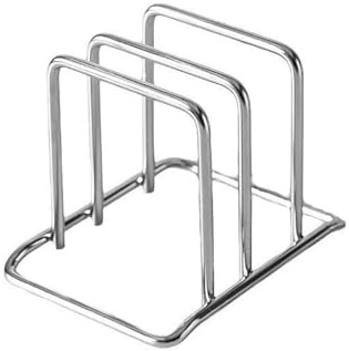 Clove SchneidebrettHalter 100% Edelstahl 18/10 mit 2 Ständer 1.9cm, 2.9 cm | Dicke Stabil Metall Schneidebrett Küchenbrett Halter, Halterung, erhobene Basis für schnelles Trocknen Brettchen Organizer