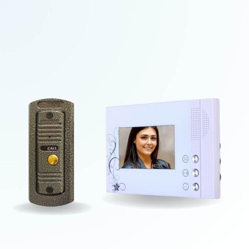 BT Security Portier interphone vidéo pino 4 Fils - 1 écran Blanc