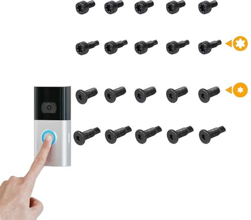 FAST-FX Doorbell Screwdriver Replacement,Premium Ring Doorbell Screws Set,Ring Doorbell Screws, Video Doorbell Replacement Security Screws Compatible with Video Doorbell 2 and Pro (20pcs)