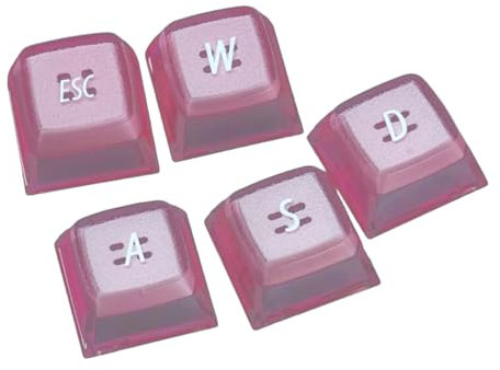 LARUISEE ABS-Hintergrundbeleuchtungs-Tastenkappen-Set WASD, personalisierte mechanische Tastaturen, Tastaturen, Hintergrundbeleuchtung, Keycap Shine-Through Computer