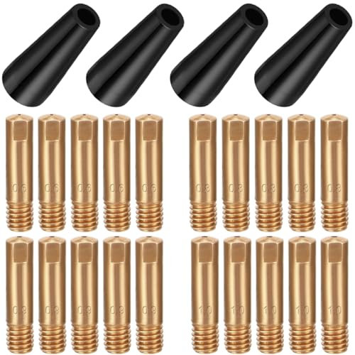 EATBALE MIG/MAG Welding Torch 14AK MB14 15AK MB15 Nozzle Contact Tip Kit Nozzle Diffuser Airless Nozzle 0.6 mm 0.8 mm 0.9 mm 1.0 mm Conductive Nozzles Accessory Set Welding Gun Consumables