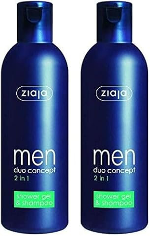 Ziaja Gel De Ducha y Champú 2 en 1 para Hombre 300ml (Paquete de 2)