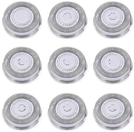 RAYPUR Têtes de Rechange SH30, compatibles avec Les rasoirs Philips, Norelco séries 3000, 2000, 1000 et S738, avec Lames tranchantes durables, Paquet de 9