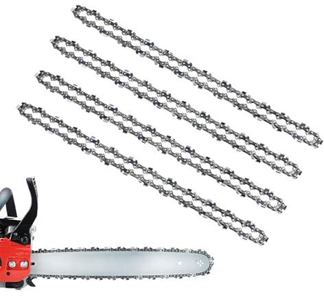 4 Pack Chainsaw Chain for 16 Inch (40cm) Bar,56 Drive Links,Low-Kickback Chains - 3/8 LP 0.05 Gauge,65 Manganese Steel Replacement Chain for DUC353,DUC355,AKE35 S,AKE35-19S