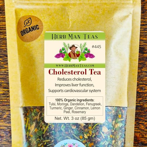 CHOLESTEROL HEALTH TEA - for healthy cholesterol levels. A proven formula by master herbalist Khabir - 100% Organic, Non GMO, no additives