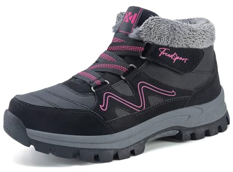 Moudn Donna Stivali Da Neve Invernali Stivaletti Scarpe Caldi Foderati Pelliccia Scarpe Per Inverno Antiscivolo Outdoor Trekking