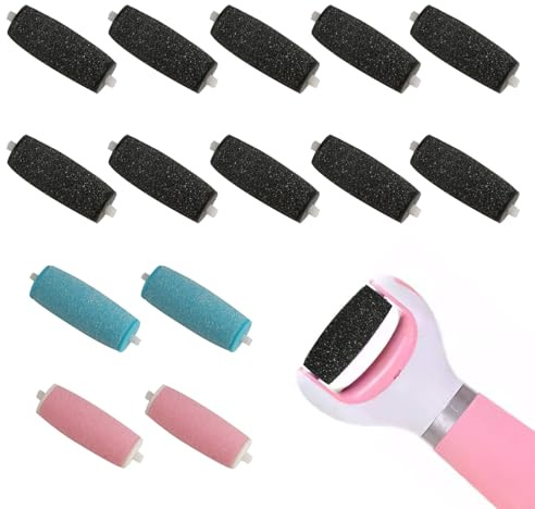 14 unidades para Scholl Velvet Smooth rodillos de repuesto para removedor de callos Scholl, rodillos de repuesto extra gruesos para lima de pies eléctrica, pedicura, juego de cuidado de los pies para