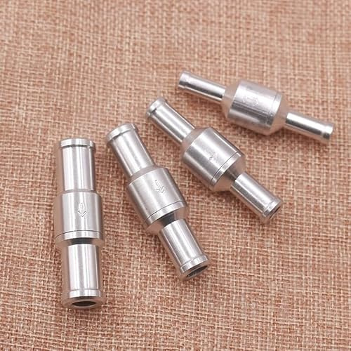 Clapet anti-retour de voiture en alliage d'aluminium 6/8/10/12 mm pour carburant diesel avec caoutchouc, plage de pression de fonctionnement 0 2 à 6 bars, convient pour carburant et eau (6 mm)