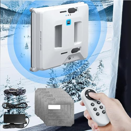 XNZJHPP Robotic Window Cleaner Dual Water Spray,High Vacuum Suction Electric Window Washing Machine Smart Home Wall Glass Cleaning Robot